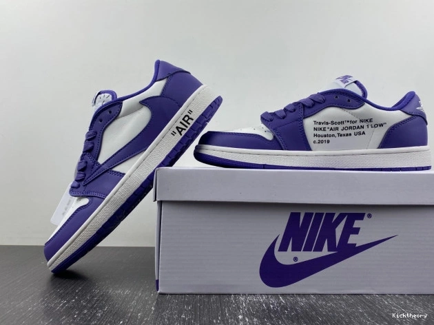 Kicktheory DM7890-386 X 1 TRAVIS SCOTT OFF-WHITE X CUSTOM JORDAN AIR 0810